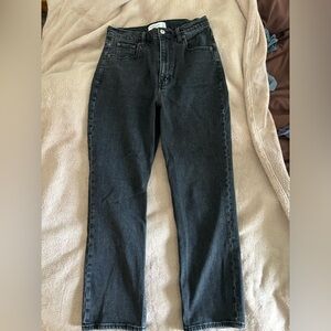 Abercrombie ankle straight high rise jeans curve love